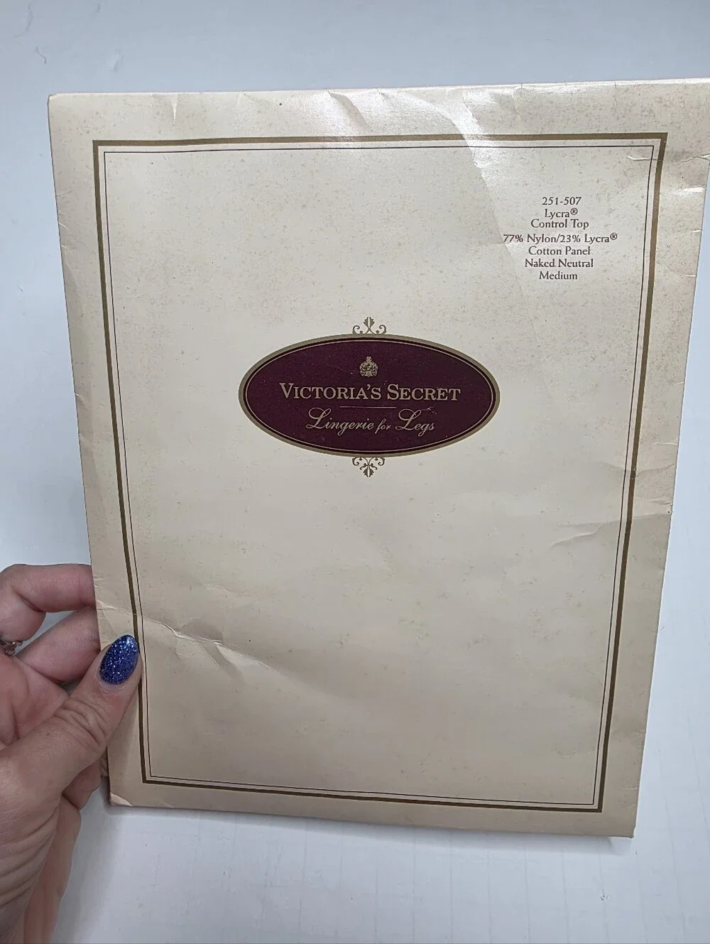 NWT Vintage Victoria's Secret 90s Naked Neutral Control Top Hosiery Medium